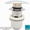 Vado PEX-389/OV-S-C/P PEX Oval Slotted Push Type Basin Waste 1 1/4 Inch Chrome
