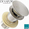 Vado PEX-390-S-BRN Slotted Push Type Basin Waste 1 1/4 Inch with Brass Nut Brushed Nickel
