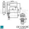VADO-Phase-Basin-Mixer-Single-Lever-Clic-Clac-Waste-Tap-Dimension