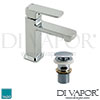 VADO Phase Basin Mixer Single Lever Clic-Clac Waste Tap Spare Parts