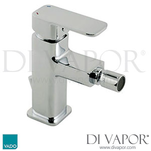 VADO PHA-110-C/P Phase Mono Bidet Mixer Tap Single Lever Deck Mounted with Pop-Up Waste Spare Parts