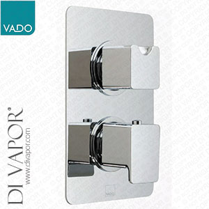 VADO PHA-148C-3/4-C/P Phase 1 Outlet 2 Handle Concealed Thermostatic Shower Valve