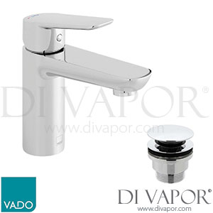 Vado PHO-100FW/CC-CP Photon Mono Basin Mixer Tap + Universal Waste Spare Parts