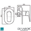 VADO Photon Shower Valve Single Lever Dimensions
