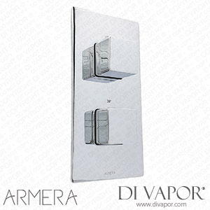 Armera PI.342.55.5 Pivot Square Concealed Thermostatic Valve 2 Outlet Brushed Black Spare Parts