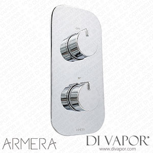Armera PI.342.66.5 Pivot Round Concealed Thermostatic Valve 2 Outlet Brushed Black Spare Parts