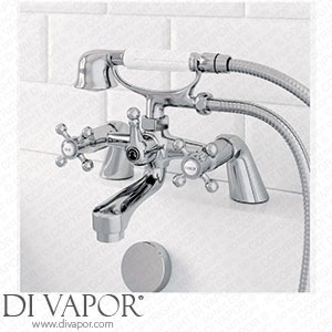 Park Lane PL DV 109 Traditional Bathroom Bath Shower Mixer Tap Brass Cross Head Handset Hose Chrome Spare Parts