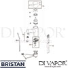 Bristan PM BAS E4 C Mixer Spare Tech Diagram