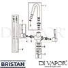 Bristan PM BAS2 C Mixer Spare Tech Diagram
