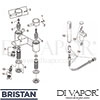 Bristan PM BSM E8 C Mixer Spare Tech Diagram