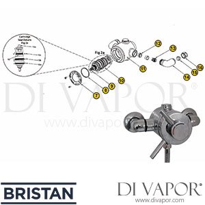Bristan PM SHXVO C Prism Exposed Shower Valve Spare Parts