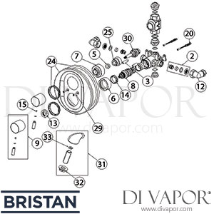 Bristan PM TSHCVO CS Prism Recessed Shower Valve Spare Parts