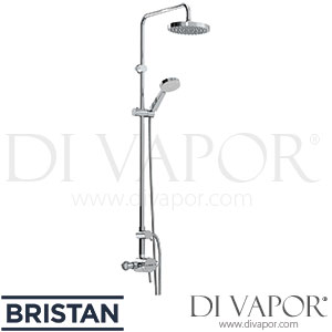 Bristan PM2 SQSHXDIV C Prism Exposed Single Control Shower Valve with Rigid Riser