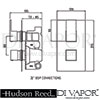 Hudson Reed Slimline Waterfall Filler With Valve Dimensions
