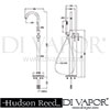 Hudson Reed Tec Bath Shower Mixer Dimension