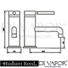 Hudson Reed Tec Bath Filler Tap Dimension