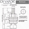Diagram Perrin and Rowe Ionian 9.13146 Bridge Mixer Tap Cartridge Compatible Spare