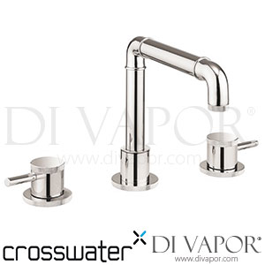 Crosswater PRI135DNUB MPRO Industrial 3 Hole Set Deck Mounted No Waste Unlacquered Brushed Brass Tap Spare Parts