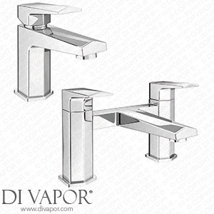 Victorian Plumbing Venice Modern Geometric Tap Package (Bath + Basin Tap) - PRISPK Spare Parts