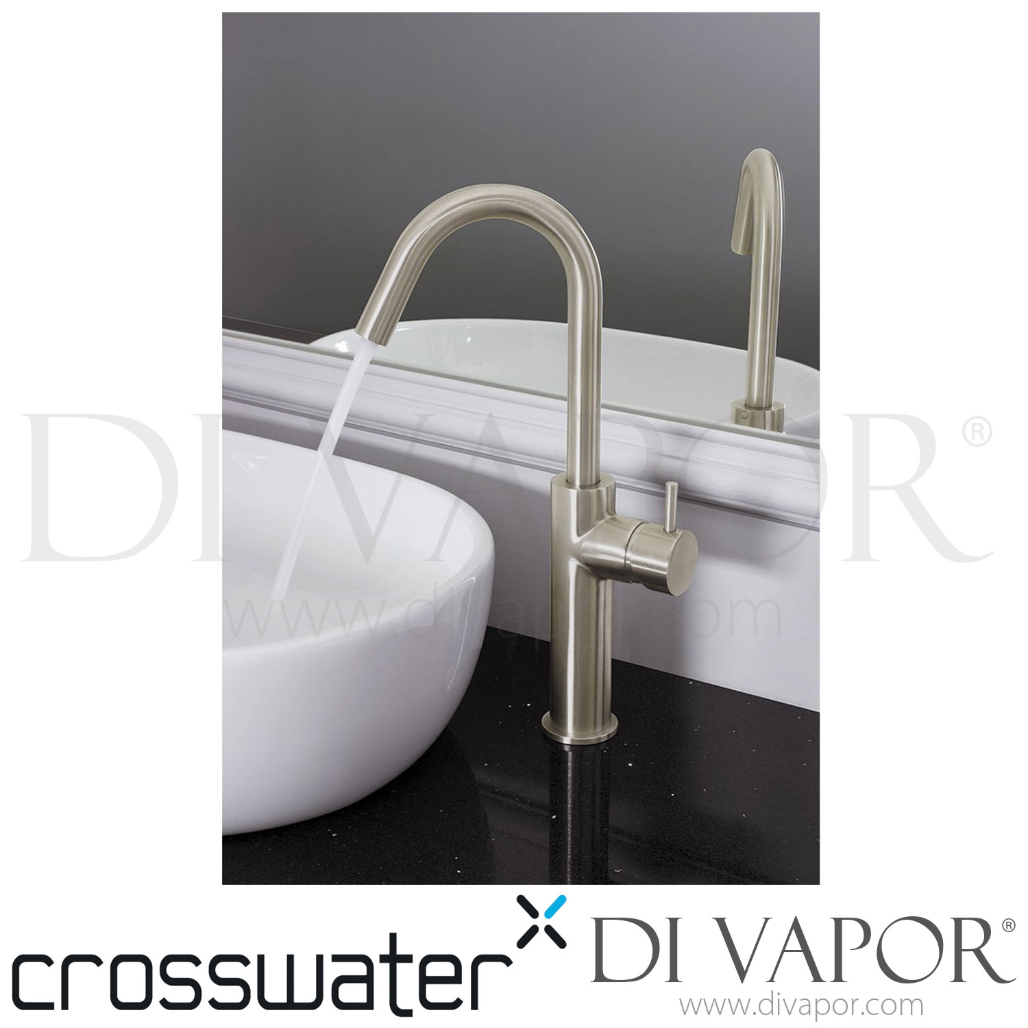 Crosswater PRO113DNV Mike Pro MPRO Side Lever Tall Monobloc Basin