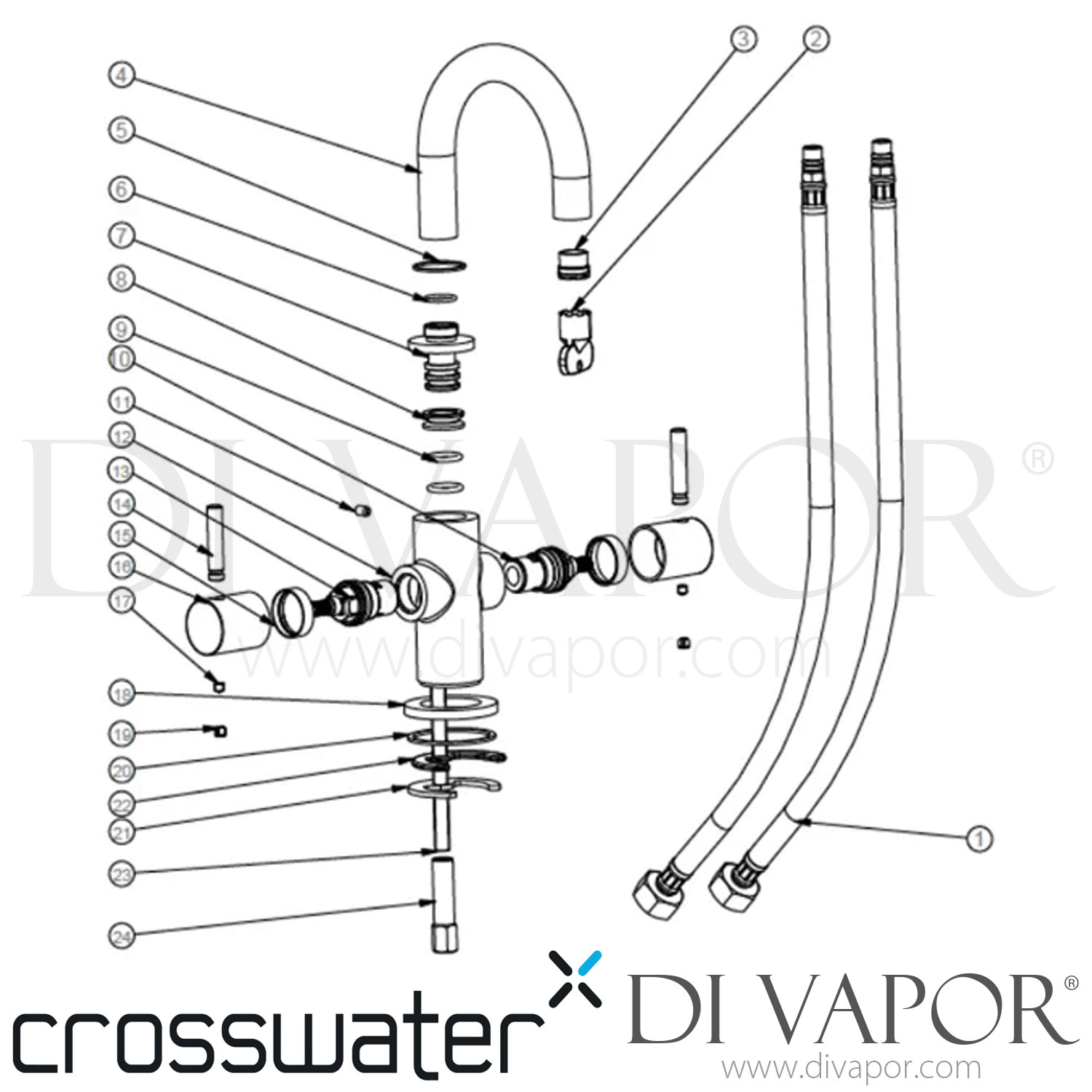 Crosswater PRO118DNC Mike Pro MPRO Mini Basin Monobloc Tap Spare Parts
