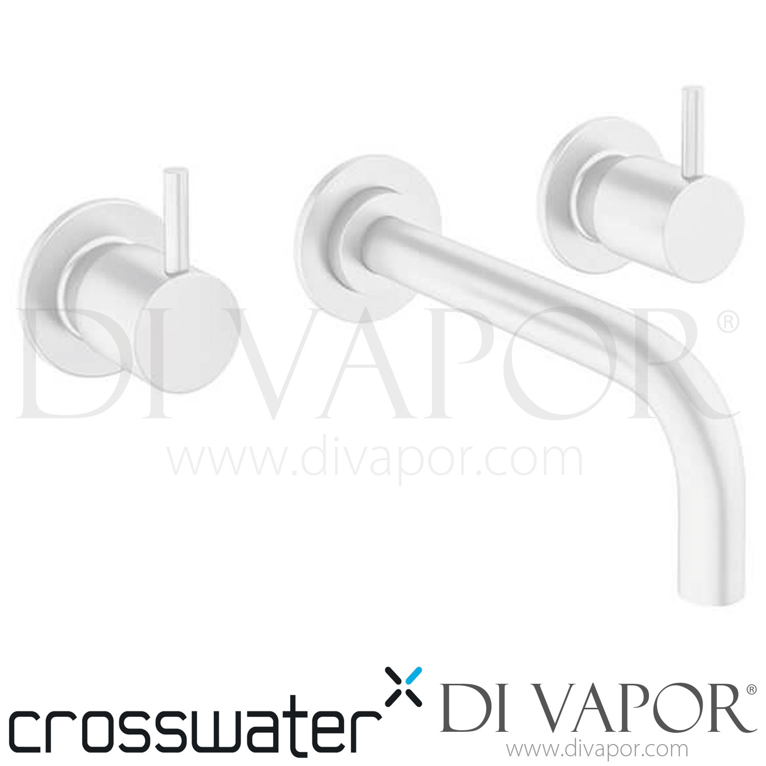 Crosswater PRO130WNW+ MPRO Basin 3 Hole Set Wall Mounted Matt White Spare Parts