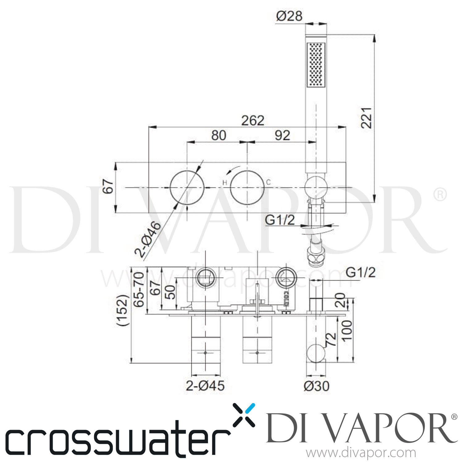 Crosswater PRO1701RC Mike Pro Thermostatic Bath Shower Valve Spare Parts