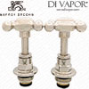 Lefroy Brooks PTA004NK Pair 1/2" Liberty Headwork & Handwheel with Indice - Nickel
