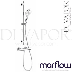 Marflow PTC7400K2 Round Single Outlet Cool Touch Thermostatic Shower Valve & Kit Spare Parts