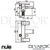 Premier Nuie Series P Deck Mounted Bath Taps Dimension