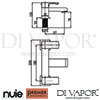 Premier Nuie Series P Bath Shower Mixer Tap Dimension