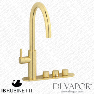 IB Rubinetti PU383IS Puro Integrated 4-In1 Kitchen Mixer with Single Tap On A Plate for Running Water Natural Filtered Cold Filtered and Sparkling Filtered Water. Tap Spare Parts
