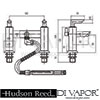 Hudson Reed Xeta Bath Shower Mixer with shower kit Dimension