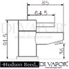 Hudson Reed Quest Basin Taps Dimension