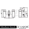 Hudson Reed QUE304 Quest Bath Shower Mixer with Shower Kit Dimension