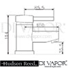 Hudson Reed Quest Basin Mixer Tap Dimension