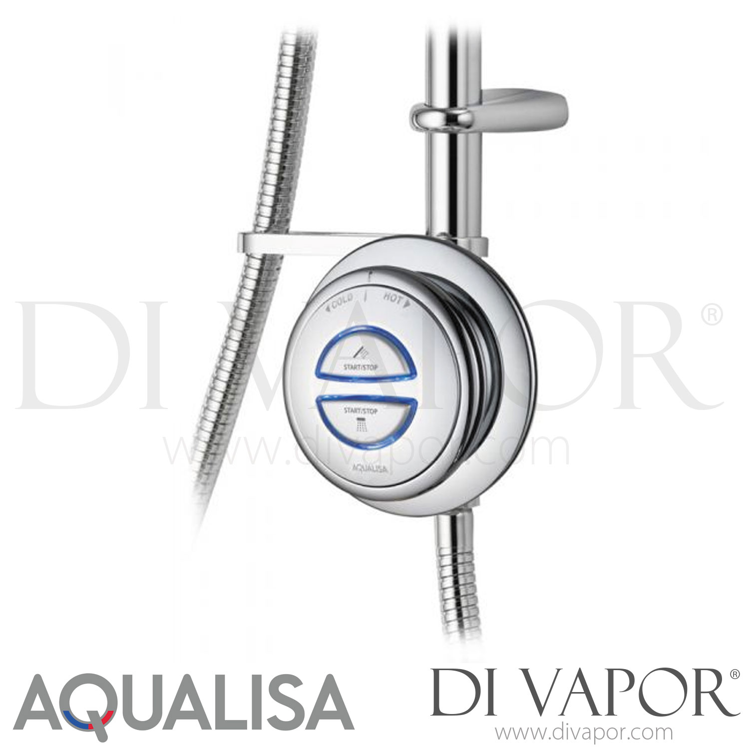 Aqualisa QZD.A2.EV.DVFC.14 Quartz Digital Exposed Dual Shower, Diverter