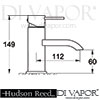 Hudson Reed Ultra Rapid Basin Mixer without Waste Dimension