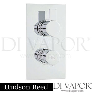 Hudson Reed Rapid Concealed Thermostatic Shower Valve w Diverter, Slider Rail Kit & Fixed Round Head Spare Parts