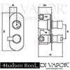 Hudson Reed Rapid Twin Concealed Thermostatic Shower Valve with Diverter Dimension