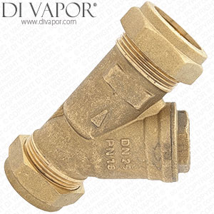 RBM 28mm Compression Inline Y-Strainer Debris Filter - DN25 PN16 EN1254-2