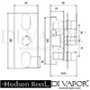 Hudson Reed Triple Thermostatic Shower Valve Dimension