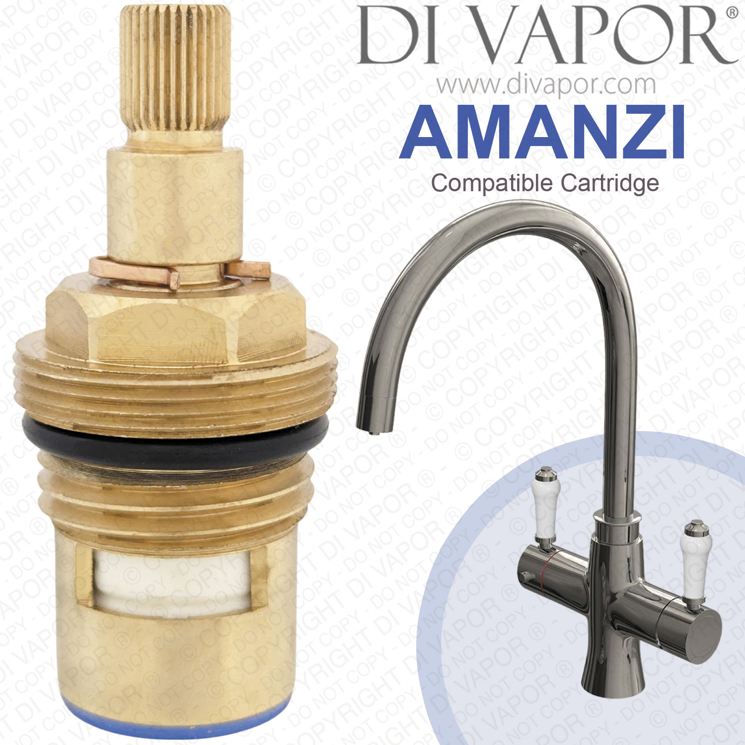Reginox Amanzi Vechi Instant Hot Water Kitchen Tap Cold Side