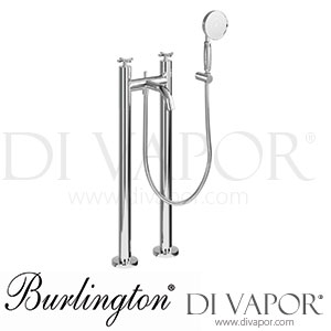 Burlington RIV4 CHR - RIV15 CHR Riviera Bath Shower Mixer with Handset and Hose kit on Stand Pipes Spare Parts