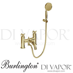 Burlington RIV4 GOLD Riviera Bath Shower Mixer with Handset and Hose Kit Spare Parts