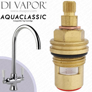 Rangemaster Aquaclassic 2 TAC2 Hot 20 Spline Tap Cartridge Compatible Spare (2004 to 2001) (Leisure Taps) - RMTAC220H