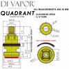 Rangemaster Quadrant Contemporary TQC1BF Hot Tap Cartridge Diagram