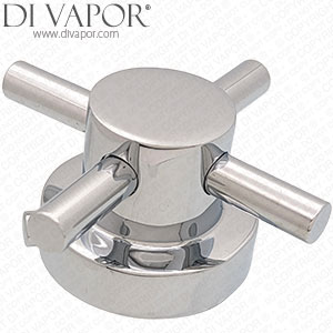 Cross Thermostatic Shower Valve Temperature Handle - Round Internal - RNX9234 - Chrome