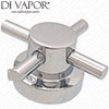 Cross Thermostatic Shower Valve Temperature Handle - Round Internal - RNX9234 - Chrome