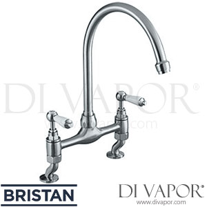 Bristan RS DSM BN Renaissance Bridge Sink Mixer - Brushed Nickel - Kitchen Tap Spare Parts